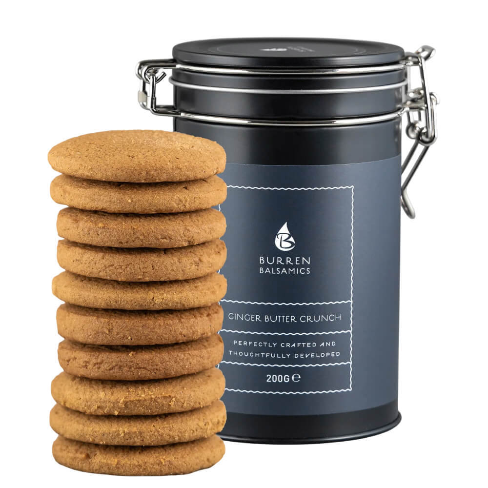 Burren Balsamics Ginger Butter Crunch Biscuits in Tin 180g